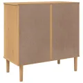 Commode SENJA aspect de rotin marron bois de pin solide