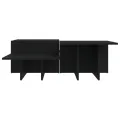 Tables basses 2 pcs Noir Bois d'ingénierie