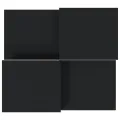 Tables basses 2 pcs Noir Bois d'ingénierie