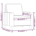 Fauteuil Crème 60 cm Tissu