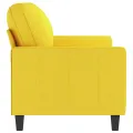 Canapé à 2 places Jaune clair 140 cm Tissu