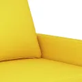 Canapé à 2 places Jaune clair 140 cm Tissu