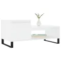 Table basse Blanc 100x50x45 cm Bois d'ingénierie