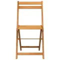 Chaises de bistrot pliantes lot de 4 bois d'acacia solide