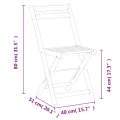 Chaises de bistrot pliantes lot de 4 bois d'acacia solide