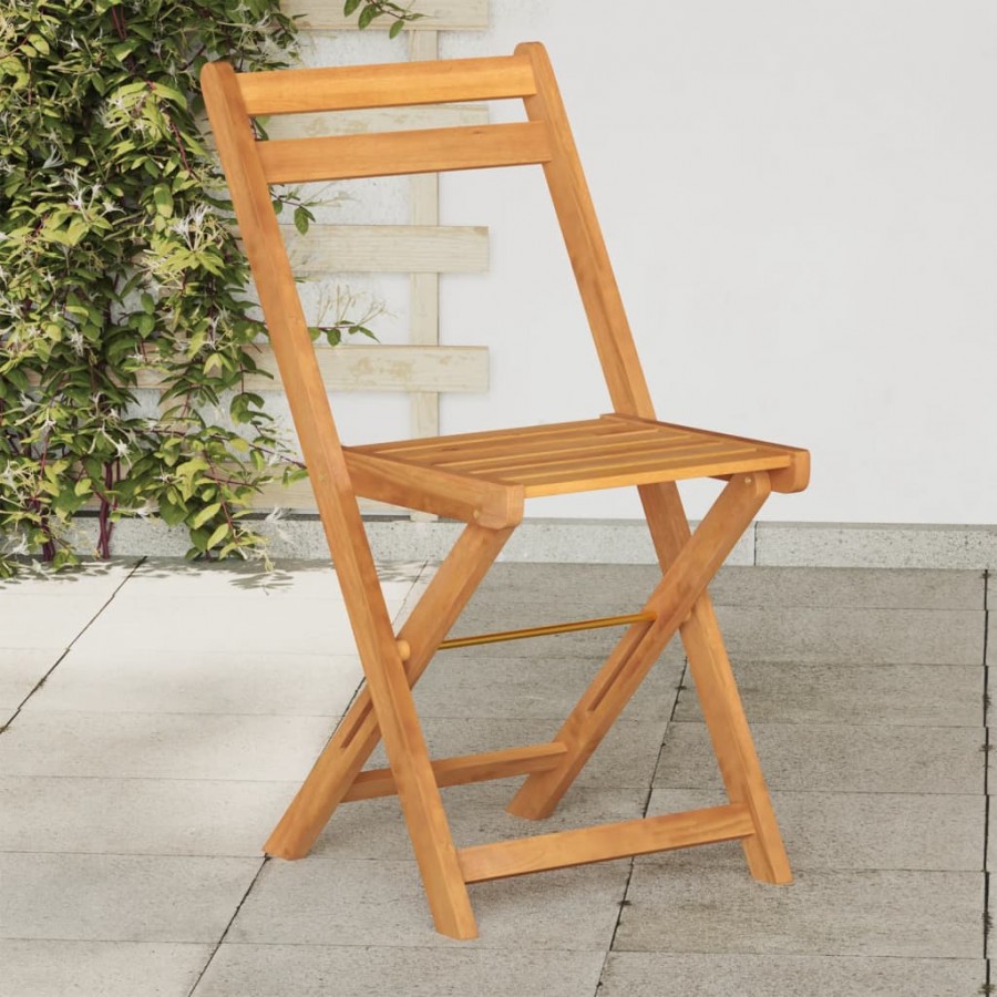 Chaises de bistrot pliantes lot de 8 bois d'acacia solide