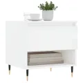 Tables basses 2 pcs blanc brillant 50x46x50cm bois d'ingénierie