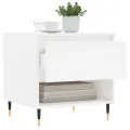 Tables basses 2 pcs blanc brillant 50x46x50cm bois d'ingénierie