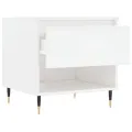 Tables basses 2 pcs blanc brillant 50x46x50cm bois d'ingénierie
