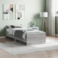 Cadre de lit sonoma gris 75x190 cm petit simple bois ingénierie