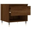 Table basse chêne marron 50x46x50 cm bois d'ingénierie