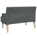 Banc avec coussins gris foncé 113x64,5x75,5 cm tissu