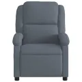 Fauteuil de massage inclinable gris foncé velours