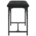 Banc à manger noir 62x32x45 cm acier et similicuir