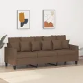 Canapé à 3 places Marron 180 cm Tissu
