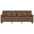 Canapé à 3 places Marron 180 cm Tissu