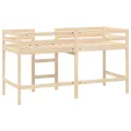Lit mezzanine enfants échelle 90x200 cm bois pin massif