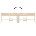 Lit mezzanine enfants échelle 90x200 cm bois pin massif