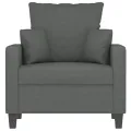 Fauteuil Gris foncé 60 cm Tissu