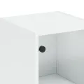 Buffet avec porte en verre blanc 35x37x142 cm