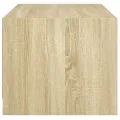 Table basse avec portes en verre chêne sonoma 68x50x42 cm