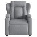 Fauteuil de massage inclinable Gris clair Tissu