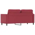 Canapé à 2 places Rouge bordeaux 140 cm Similicuir