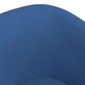 Fauteuil cabriolet avec repose-pied bleu tissu