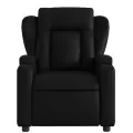 Fauteuil de massage inclinable Noir Similicuir