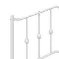 Tête de lit métal blanc 135 cm