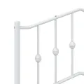 Tête de lit métal blanc 75 cm