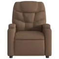 Fauteuil de massage inclinable Marron Tissu