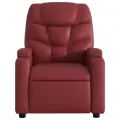 Fauteuil de massage inclinable Rouge bordeaux Similicuir