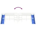 Lit mezzanine enfants toboggan blanc 80x200 cm bois pin massif