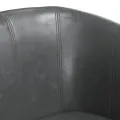 Fauteuil cabriolet avec repose-pied gris similicuir