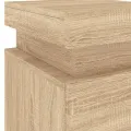 Table de chevet avec lumières LED chêne sonoma 35x39x55 cm