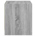 Table de chevet avec porte en verre sonoma gris 35x37x42 cm