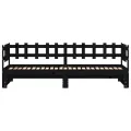 Lit coulissant Noir 2x(80x200) cm Bois de pin massif