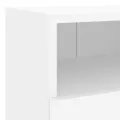 Meubles TV muraux 2 pcs blanc 40x30x30 cm bois d'ingénierie