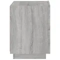 Armoire de chevet et lumières LED sonoma gris bois d'ingénierie