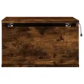 Table de chevet murale avec lumières LED chêne fumé