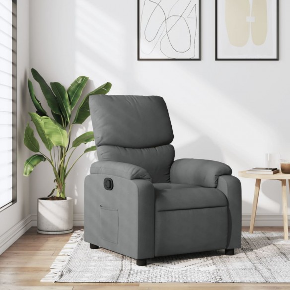 Fauteuil inclinable Gris foncé Tissu