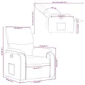 Fauteuil inclinable Gris foncé Tissu
