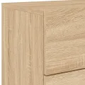 Tables de chevet murales avec lumières LED 2 pcs chêne sonoma
