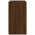 Armoire latérale avec lumières LED chêne marron bois ingénierie