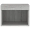 Table de chevet murale avec lumières LED sonoma gris