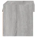 Table de chevet murale avec lumières LED sonoma gris