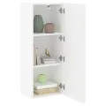 Meuble TV mural blanc 40,5x30x102 cm bois d'ingénierie