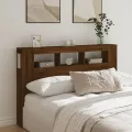Tête de lit à LED chêne marron 160x18,5x103,5cm bois ingénierie