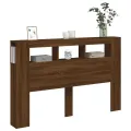 Tête de lit à LED chêne marron 160x18,5x103,5cm bois ingénierie